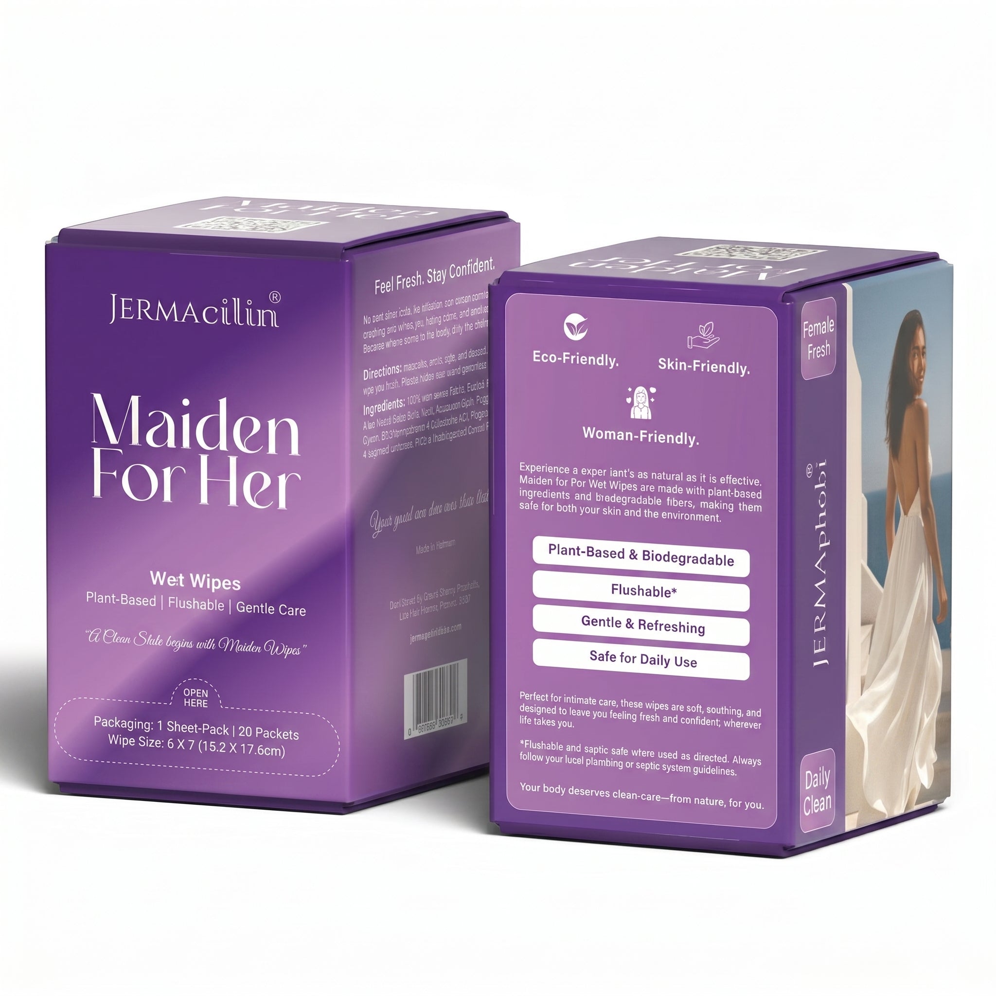 Maiden For Her (Plant-Based, pH Balanced, Eco-Friendly) Wet Wipes