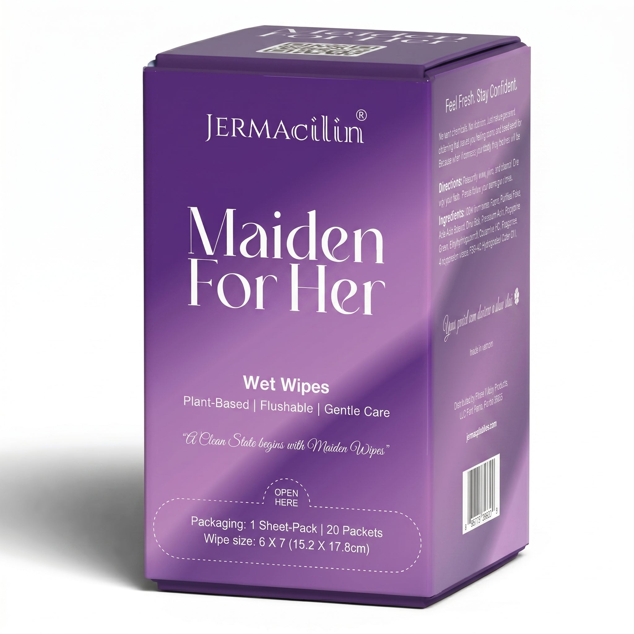 Maiden For Her (Plant-Based, pH Balanced, Eco-Friendly) Wet Wipes