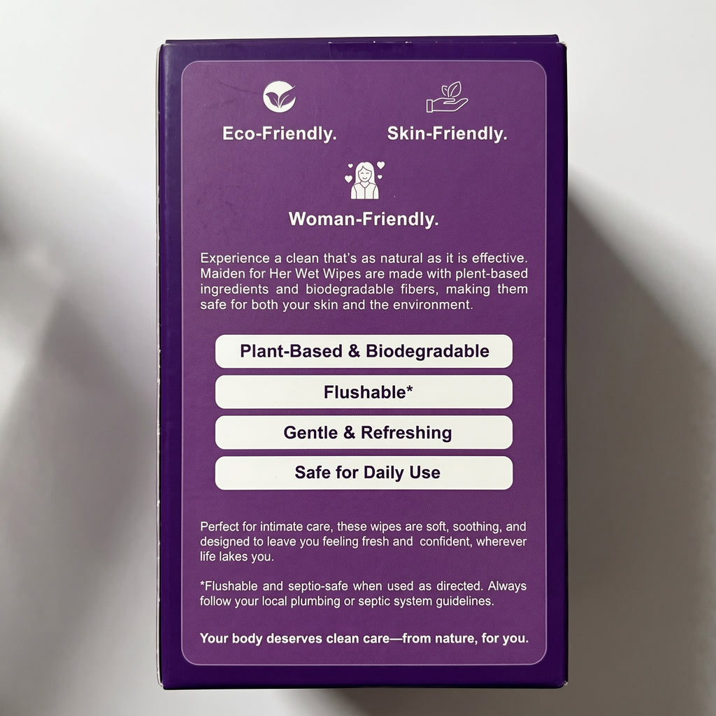 Maiden For Her (Plant-Based, pH Balanced, Eco-Friendly) Wet Wipes
