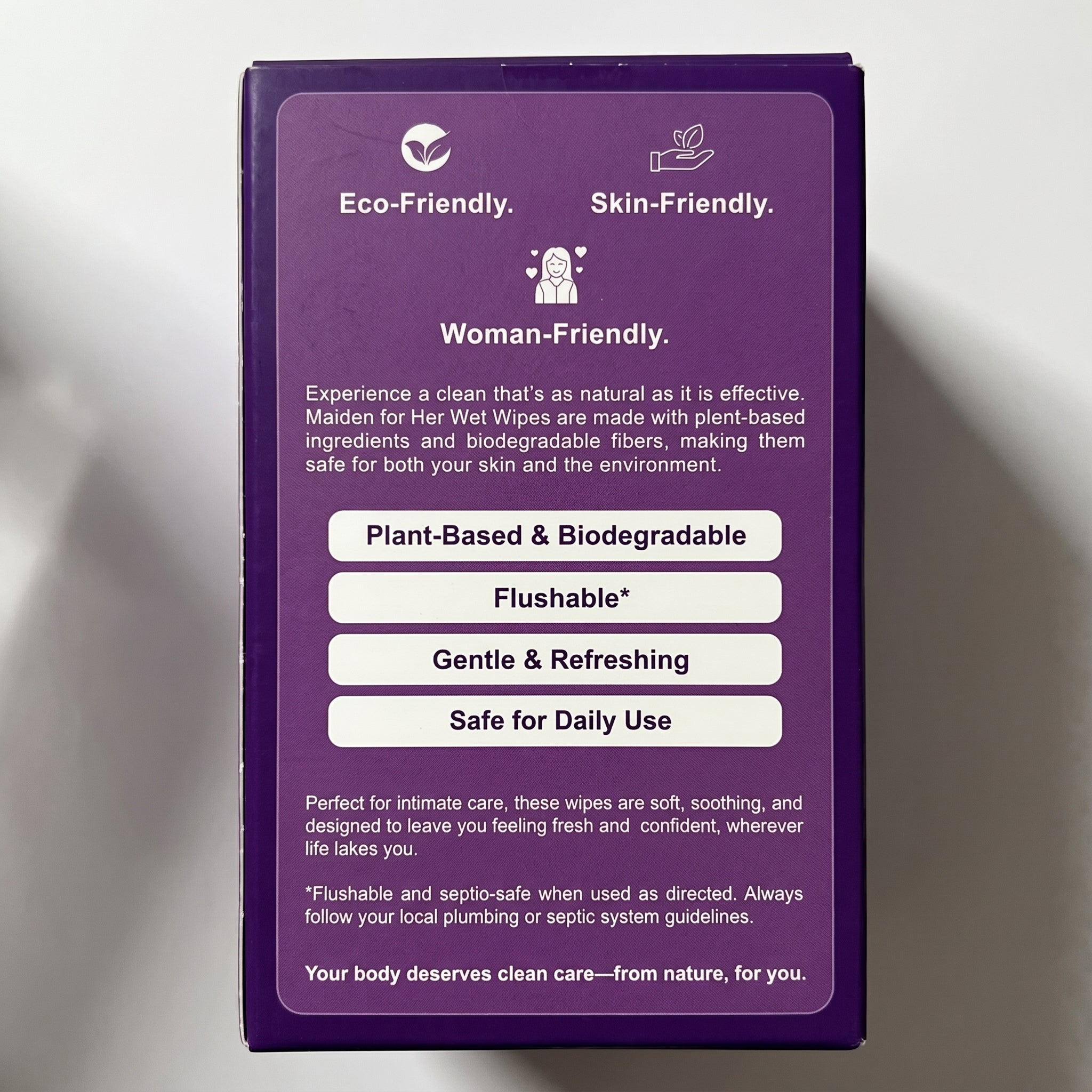Maiden For Her (Plant-Based, pH Balanced, Eco-Friendly) Wet Wipes